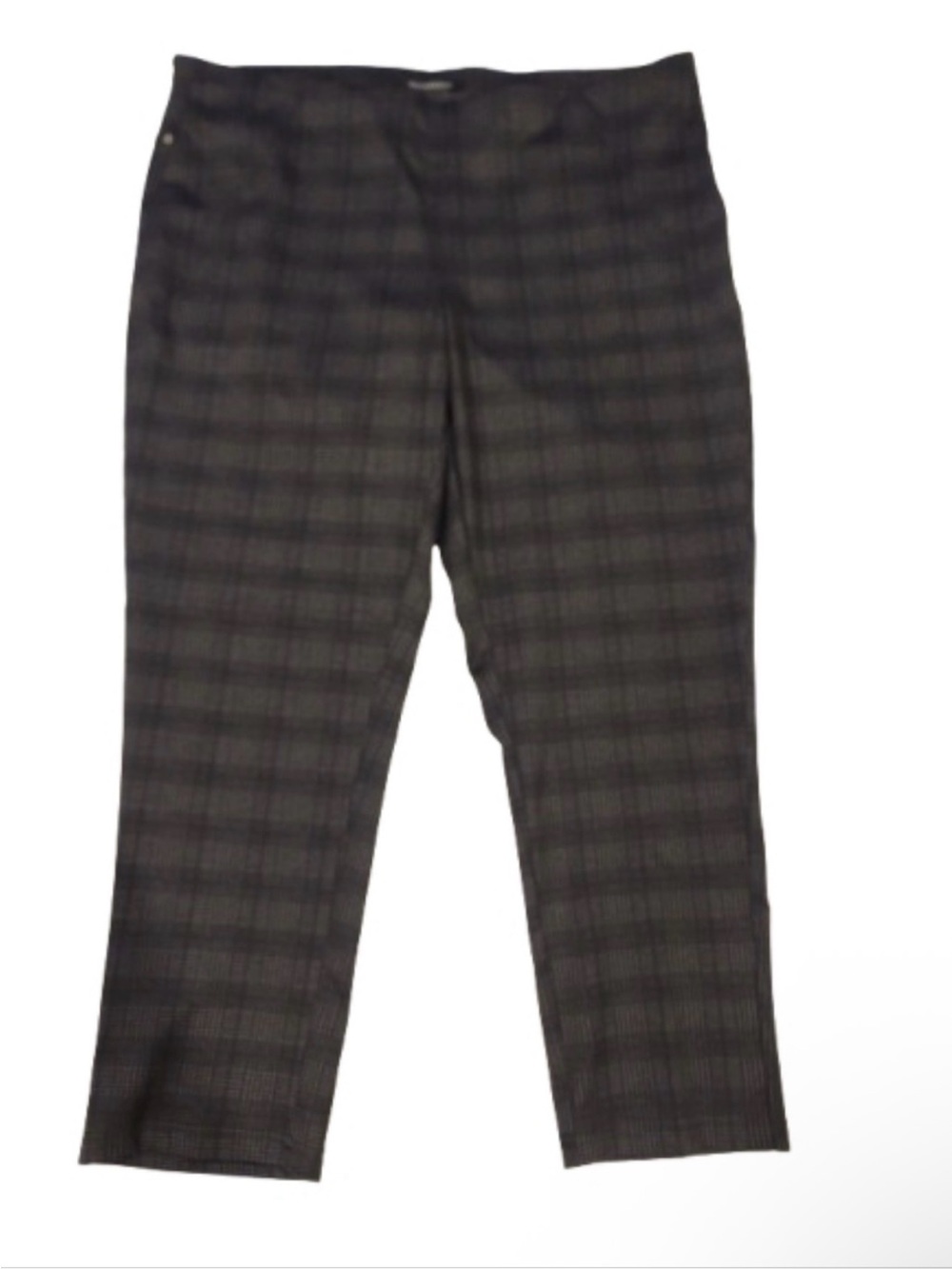 Zac & Rachel Plaid Straight-Leg Pants - Black & Grey-NWT - Picture 4 of 9